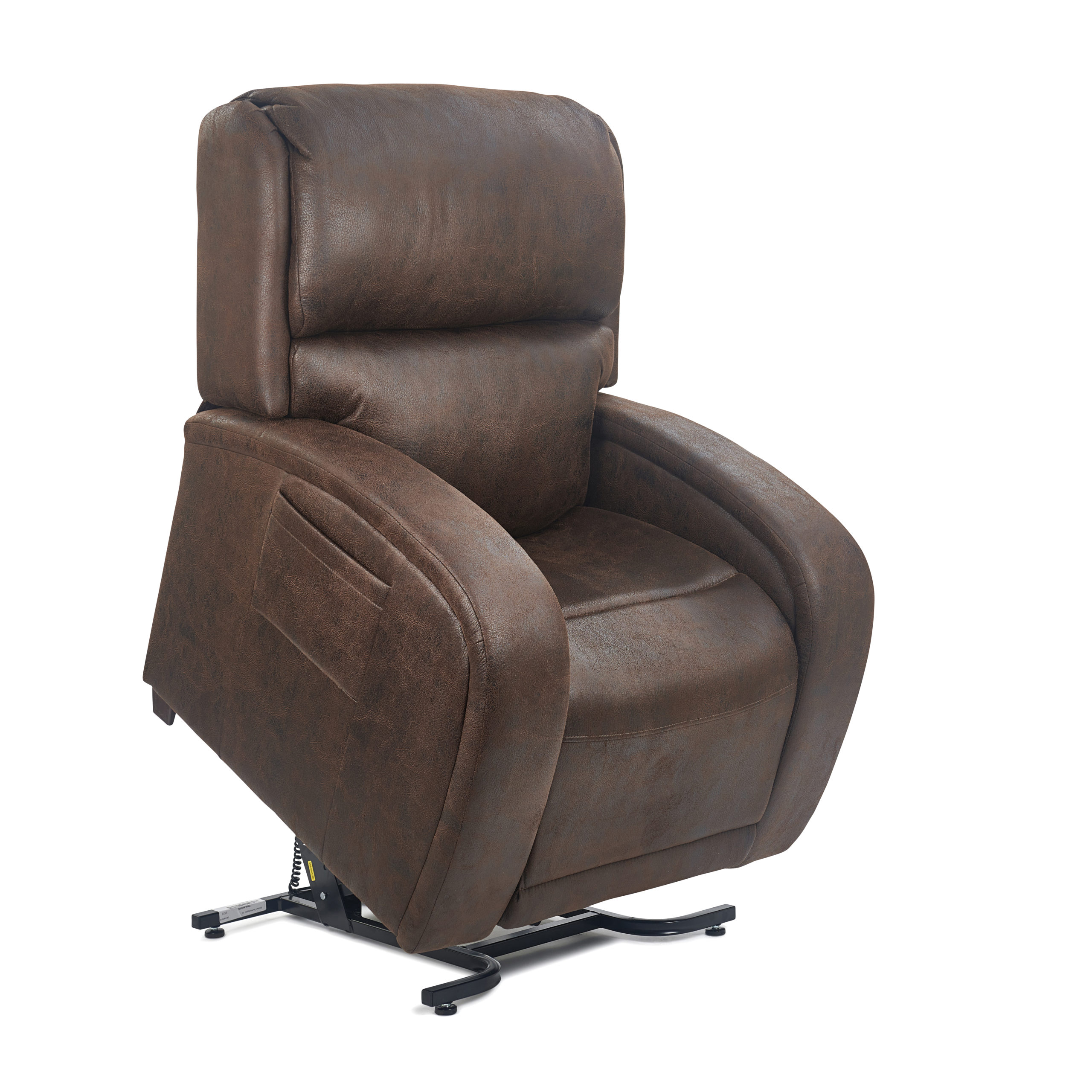 Power lift recliner in a bright home living room